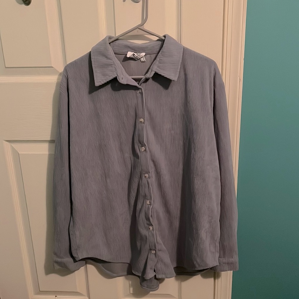 Princess Polly Blue Shacket/Button up